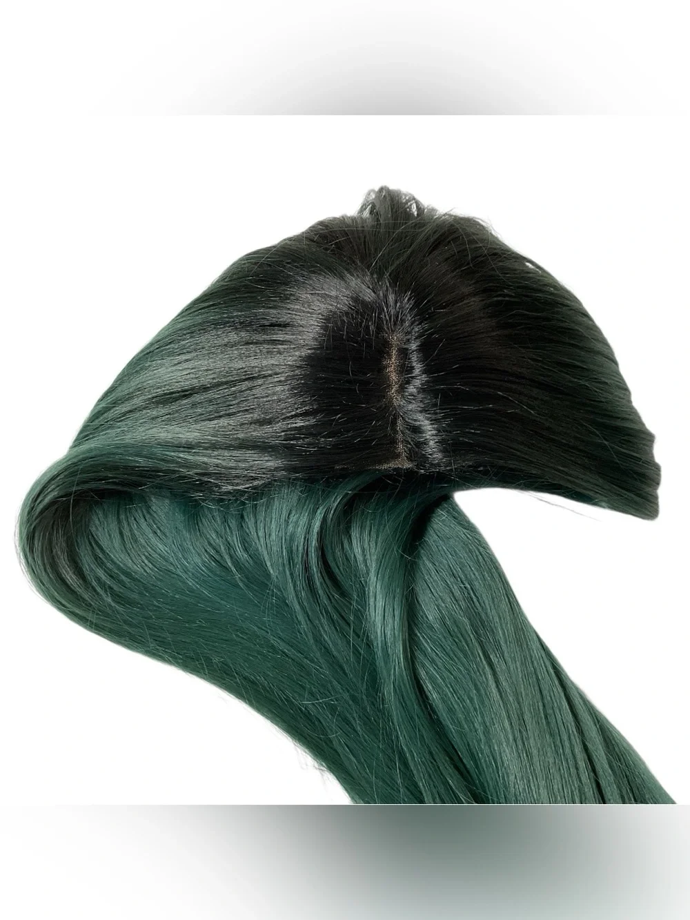 Green Ombre Straight Lace Front Wig - Women Hair